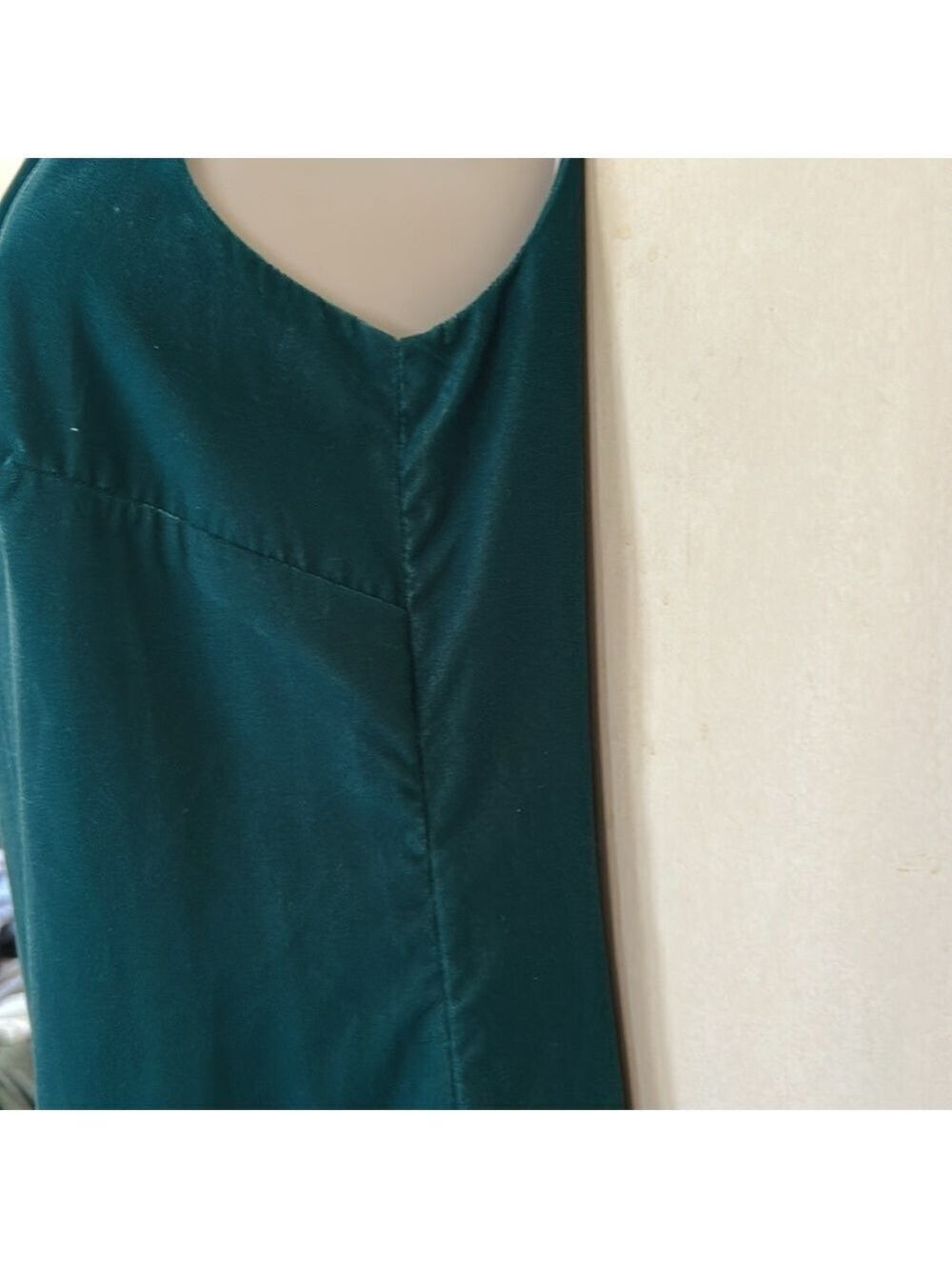 J Crew emerald green velvet shift dress with ruffle size 6 - Picture 8 of 12